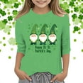 thumbnail image 2 of Kids St. Paddy's Day Printed 3/4 Quarter Sleeve T Shirt Tops Peplum Casual, 2 of 4