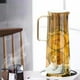 thumbnail image 4 of Jarra de vidrio de borosilicato de alta capacidad | Jarra para limonada de gran capacidad | Jarra para té helado y agua con infusión de frutas | Dispensador de agua fría de 1 litro, 4 of 6