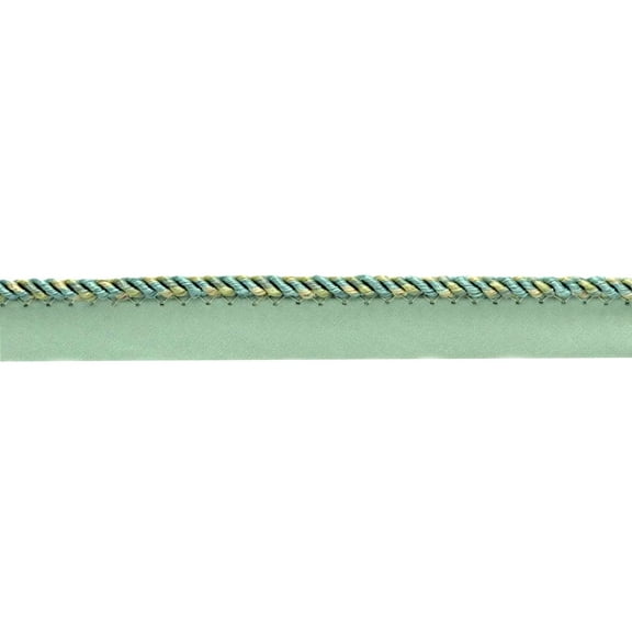 3/16" (0.5cm) Small Shiny Twisted with Lip Twisted Rope | Cord Trim # 0316MLT,, Beach Green #PR10 (Light Green, Green Blue, Khaki Beige) Sold By The Yard (36"/3 ft/0.9m)