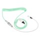 thumbnail image 1 of Cable USB tipo C en espiral, cable USB C dividido para teclado mecánico, carga de teléfono Azul Blanco (Actualizado), 1 of 9