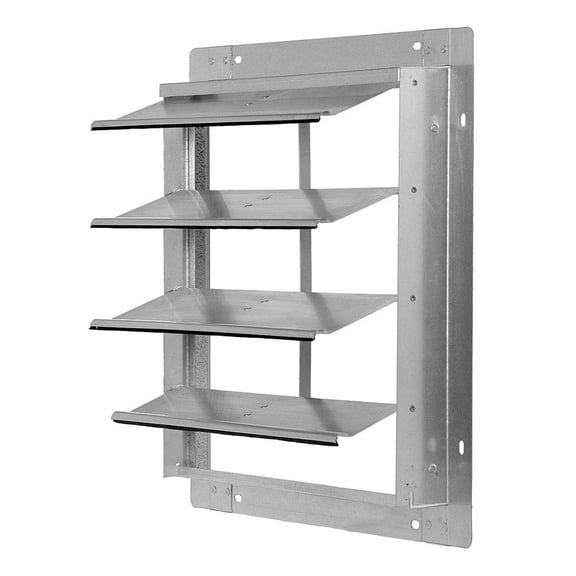 Dayton 12" Backdraft Damper/Wall Shutter, 12-1/2" x 12-1/2" Opening Required (1, 3-Panel)