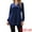 Dark Blue, variant on Women's Velvet Top V Neck Long Sleeves Loose Blouse XL Black
