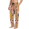 thumbnail image 5 of Fruits and Leaves Men's Lightweight Pajama Bottoms Stretch Elastic Waist Side Pockets Spring Fall, 5 of 7