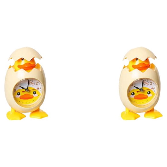 Inteprter Despertador de cáscara de huevo Relojes de cabecera de escritorio Mini adornos de reloj para niños Type1 NO1