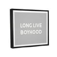 thumbnail image 3 of Stupell Industries Long Live Boyhood Minimal Phrase Inspirational Painting Black Floater Framed Art Print Wall Art, 3 of 9