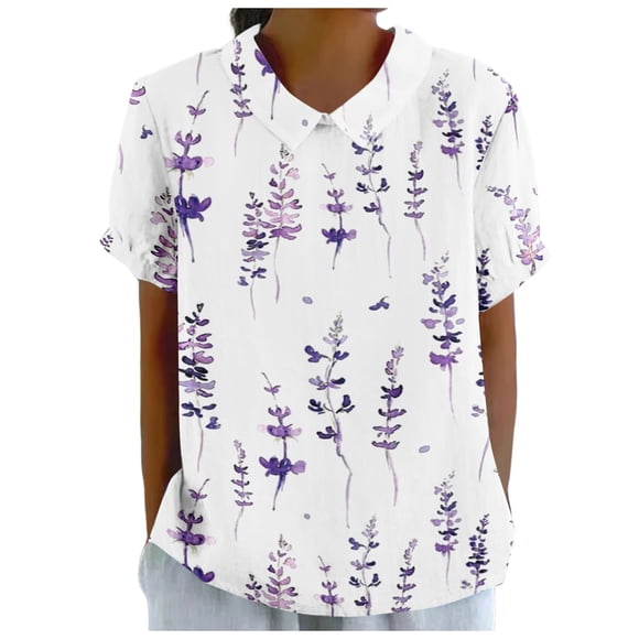 My Items Shirts for Women Women's Long Sleeve Shirts Womens Loose 1/2 Long Sleeve Blouse Tops Solid Casual Short Sleeve Shirt Blouse S