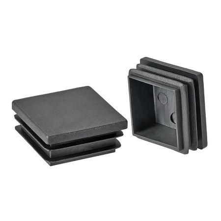 - 24 Pcs 38mmx38mm(1.5inch) Plastic Tubing Plug Square Post End Caps for Handrail Stair Newel Guardrail Tube Black