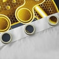 thumbnail image 4 of Homewish Gradient Yellow Gamepads Boy Curtains Pack of 2 (42x84 Each),Video Game Curtains Blackout,Geometric Hexagon Honeycomb Bedroom Curtains,Breathable Home Decor, 4 of 6