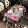 thumbnail image 6 of Pioneer Flower Floral Print Pattern Rectangle Tablecloth 60"x120",Waterproof Polyester Rectangle Table Cloth, Wipeable Spillproof Polyester Tablecloth for Dining, Camping, Indoor and Outdoor, 6 of 6