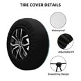 thumbnail image 2 of Yiaed Cute Dog Footprints Print Tire Wheel Cover, Waterproof Spare Tire Cover Fit for Jeep, Truck,Trailer, RV, SUV, Camper and Most Vehicle-15 inch, 2 of 6