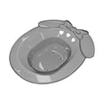 thumbnail image 4 of Baño de asiento, sartenes sobre el inodoro para mujer, bañera versátil, cuenco de baño de cadera para Hotel, viaje, dormitorio, baño Gris, 4 of 8