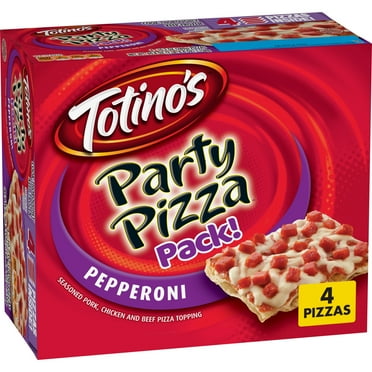 Totino's Party Pizza, Pepperoni, Frozen Snacks, 4 Ct, 40.8 oz