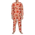 thumbnail image 3 of Daiia Tomatoes And Chili for Men's Long-Sleeved Pajama Set – Soft & Comfortable Sleepwear Button-Up Pajamas Cozy Lounge Wear-Large, 3 of 7