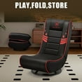 thumbnail image 2 of GTPLAYER Swivel Floor Gaming Chairs with Foldable Backrest for Teens,, Red, 2 of 8
