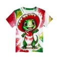 thumbnail image 4 of YABCSAZ Summer Tops for Boys Girls Short Sleeve T-Shirts Kids Loose Fit Casual Tops Toddler Tie Dye Shirts Soft Comfortable Teens Unisex Tee Shirt, Little Girls Boys Outfit Size 14-15 T, 4 of 4