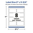 thumbnail image 6 of Avery Matte Clear Rectangle Labels, 2" x 3-3/4", 80 Total, 6 of 10