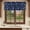Dark Blue, White, Slate, variant on Brown Country Valances for Windows, Decorative Rod Pocket Window Valance Curtains, Farmhouse American Rustic Cabins Animals Short Curtain Drapes for Kitchen/Living Room, 2 Panels, 42" W x 12" L
