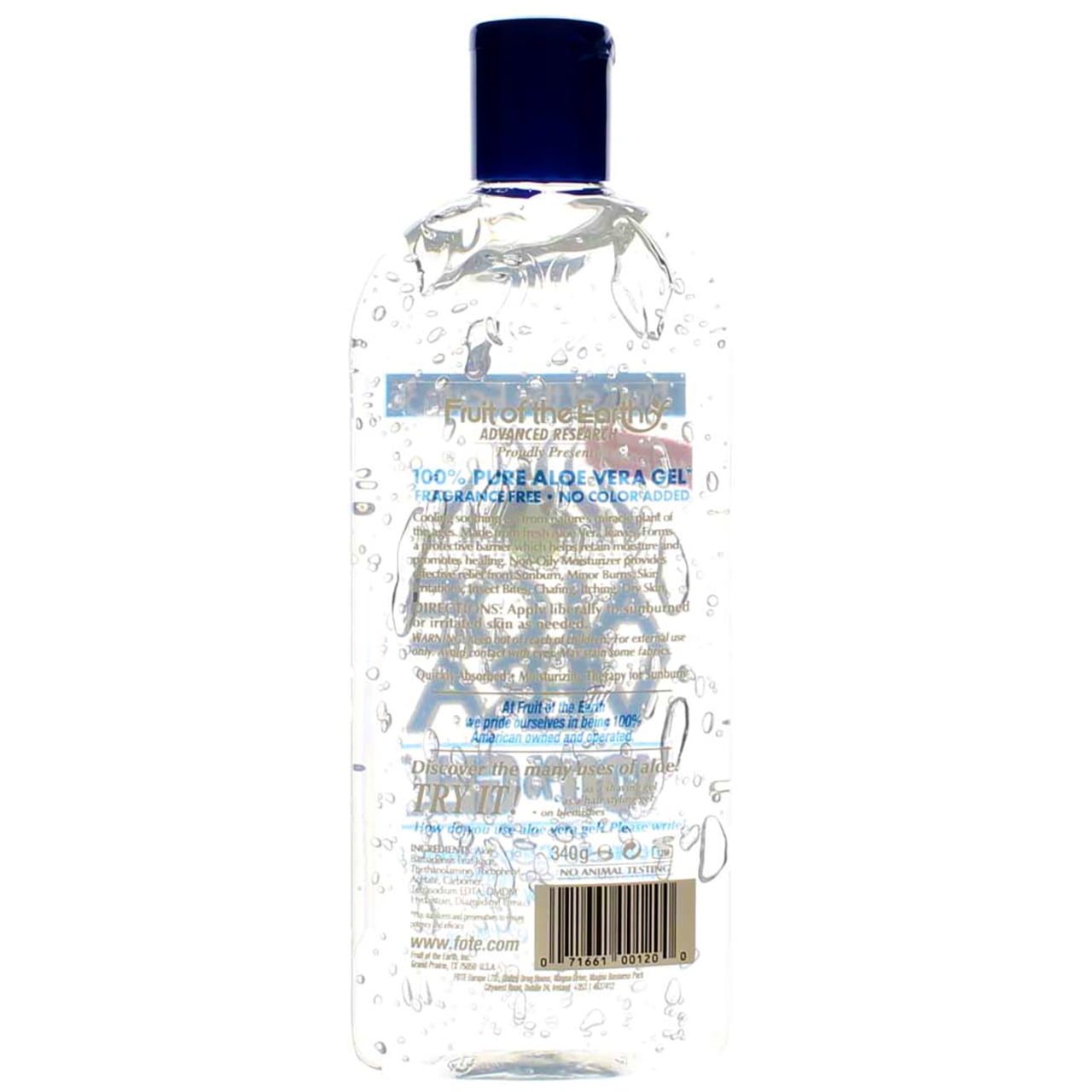 Fruit of the Earth Aloe Vera 100% Gel 12 oz