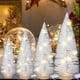 thumbnail image 1 of Mini árbol de Navidad blanco con luces LED • Diseño de cedro nevado de 30 cm • Decoración de mesa a pilas • Exposición de escenas de Villa Navidad e Invierno, 1 of 1