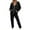 Black, variant on Fall 2 Piece Lounge Sets For Women Long Sleeve Solid Casual Drawstring Hoodie Higt Waist Trousers Tracksuit Running Sportswear Fall Winter SetsOutfits