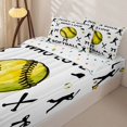 thumbnail image 3 of Homewish Softball Love Silhouette Zipper Full Size Comforter Sets with Fitted Sheet and 2 Pillowcases, Sport Zipper Bedding Set for Girls and Boys, Polka Dots Reversible, 4-Piece, 3 of 6