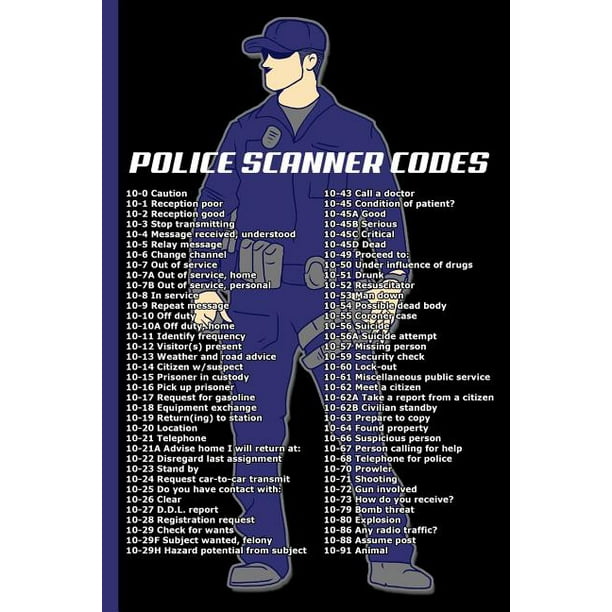 Police Scanner Codes College Ruled Notebook For Patrol Police