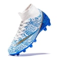 thumbnail image 1 of Zapatos de fútbol Favdeol Kids High Top Training, azules y blancos, 1 of 6