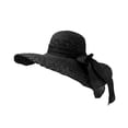 thumbnail image 1 of Sombrero de Playa Protección Solar Ala Ancha de Paja 47 cm negro Unitalla, 1 of 7