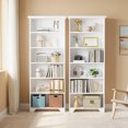 thumbnail image 3 of IRONCK 71" Tall 6 Tier Bookcase, Wood Book Shelf for Home Office, Bedroom, Living Room, Pure White, 3 of 7