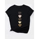 thumbnail image 4 of Chic Leopard Heart Print Casual T-Shirt for Women - Crew Neck, Short Sleeve, Breathable Polyester Blend, Semi-Sheer Summer Top with Stretch Fit, Machine Washable - Perfect for Spring/Summer/Fall, 4 of 7