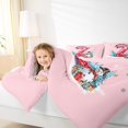 thumbnail image 5 of Manfei Teens Monogrammed Z Twin Bedding Sets 7-Piece, Cute Christmas Hat Bedding Comforter Set, Kawaii Princess Cartoon Reversible Sheet Sets, Breathable Home Decor, 5 of 8