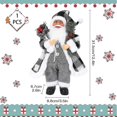thumbnail image 2 of Santa Claus Decoration Felt Pendant Santa Claus Plush Dolls(black And White Lattice) Bd, 2 of 5