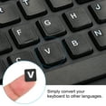 thumbnail image 4 of Uxcell English Keyboard Stickers Keyboard Replacement Cover Style 5, Black Background White Lettering, 4 of 5
