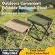 thumbnail image 2 of Taburete plegable tipo mochila, taburete plegable con bolsa de eslinga para adultos, asiento portátil ligero para camping con mochila de almacenamiento, ideal para pesca, senderismo y viajes (Negro), 2 of 6