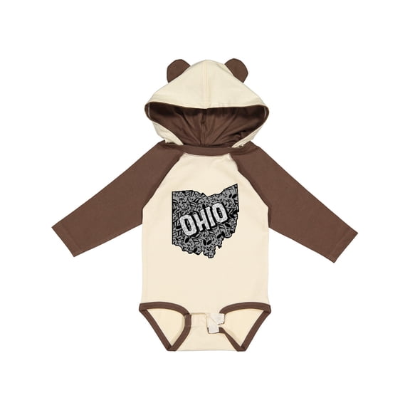 Inktastic Ohio Music Notes Boys or Girls Long Sleeve Baby Bodysuit