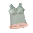 thumbnail image 1 of Sonducket Ropa interior cálida gruesa de encaje para mujer, lencería Sexy para mujer, diseño Simple, capa Base de Color sólido, chaleco, Tops Camisetas sin mangas Verde 37.5-65 kg, 1 of 6