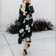 thumbnail image 5 of Cuello V Flores Blancos Ropa Mujer Chica Boho Gasa Suave Cobija Ropa Cómoda Casual METRO Yinane mujeres del kimono de la gasa, 5 of 8