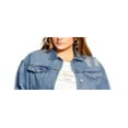 thumbnail image 2 of City Chic Women's Plus Denim Jacket Embellished Fall Blue Size 16, 2 of 3