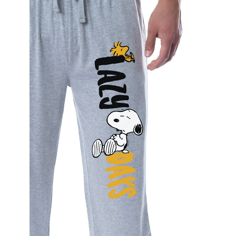 Peanuts Men's Snoopy and Woodstock Lazy Days Sleep Jogger Pajama