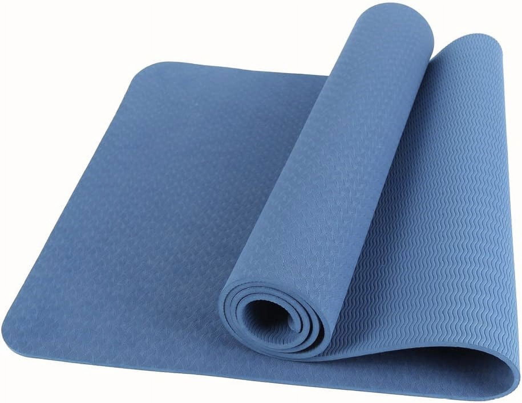 Yoga Mat, TPE Material - Textured Non Slip Surface and Optimal Cushioning 72"x 26" Thickness 1/4"