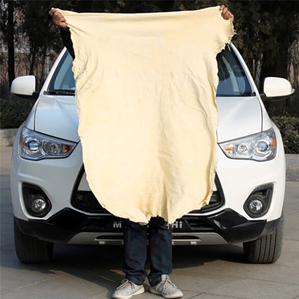 Natural Chamois Leather Cloth Car Cleaning Drying Absorbent Washing Towel BL3 