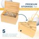 thumbnail image 2 of Caja organizadora de tarjetas de puntuación de golf CYPRESS SUNRISE de madera de arce, 2 of 9