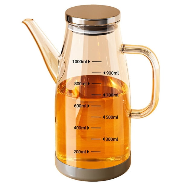 Botella dispensadora de aceite de 1000ML con boquilla antigoteo for cocina, barbacoa, freidora, ensalada, freír
