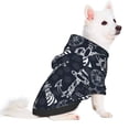 thumbnail image 2 of Fotbe Anchor and Lighthouse Print Small Dog Sweater Hoodies Pet Grey Hooded Soft Fleece Sweatshirts with Pocket Fall Winter Puppy Cat Sweaters Warm Clothes-Medium, 2 of 7