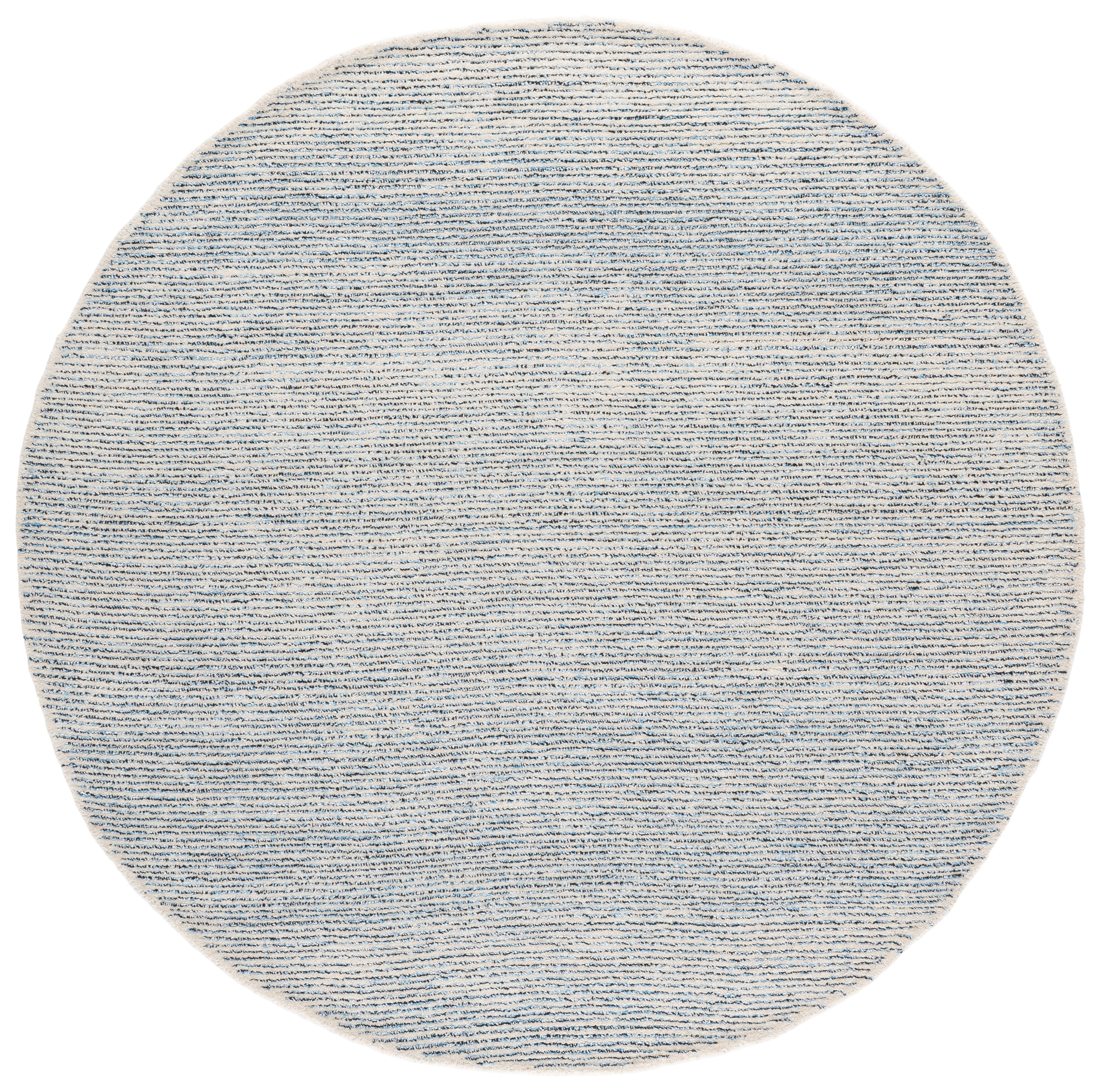SAFAVIEH Abstract Rumen Solid Color Area Rug, Blue/Black, 6' x 6' Round