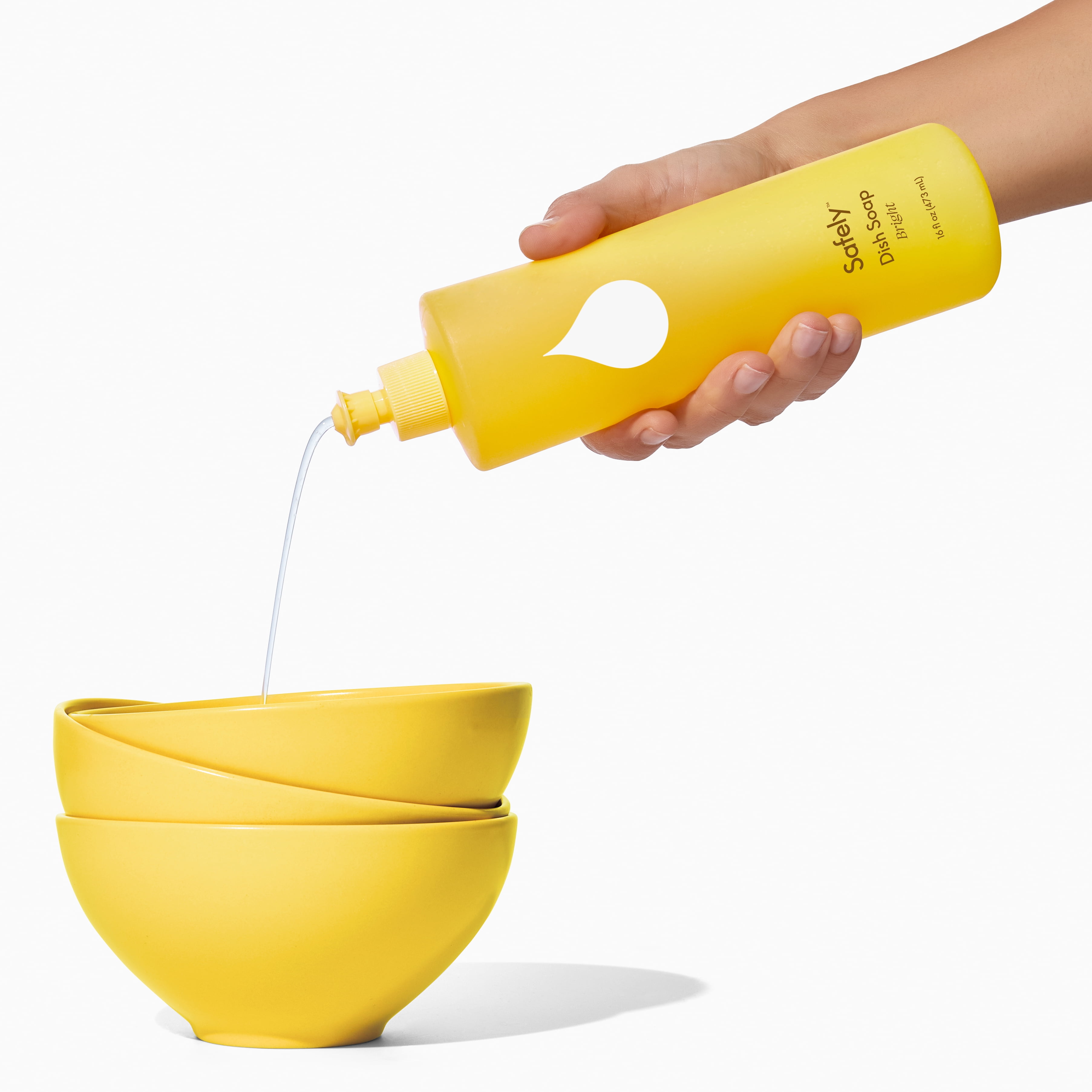 Safely Dish Soap, Handwashing and Dishwasher-Approved, Bright Scent, 16 fl oz