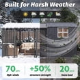 thumbnail image 5 of YODOLLA 10' x 16' Sunroom and Storage Shed Combo, 10' x 10' Screened Patio Enclosure with 6' x 10' Metal Shed, Sliding Doors and Window, Dark Gray, 5 of 7