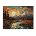 thumbnail image 3 of Designart "horizon Vangogh Mountain Serenity III" Landscapes Print on Natural Pine Wood, 3 of 5