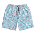 thumbnail image 2 of Honeii's Funny Cute Teeth Print Men's Casual Shorts with Drawstring，Swim Trunks Quick Dry Beach Shorts, 2 of 5