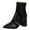 Black, variant on FSJ Women Classic Pointed Closed Toe Ankle Boots Chunky Block Heel Side Zipper Short Booties Stylish Dressy Shoes Size 7 Black